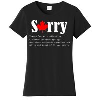 Sorry Definition Canadian Apology Women's T-Shirt