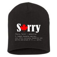 Sorry Definition Canadian Apology Short Acrylic Beanie