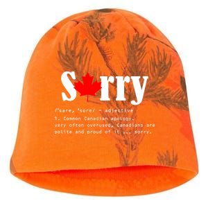 Sorry Definition Canadian Apology Kati - Camo Knit Beanie