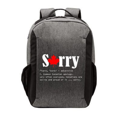 Sorry Definition Canadian Apology Vector Backpack