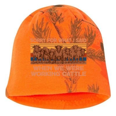 Sorry For What I Said When We Were Working Cattle Kati - Camo Knit Beanie