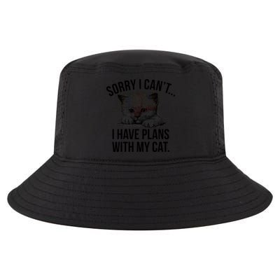 Sorry I Cant I Have Plans With My Cat Funny Cool Comfort Performance Bucket Hat