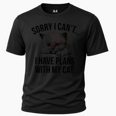 Sorry I Cant I Have Plans With My Cat Funny Performance Shirt