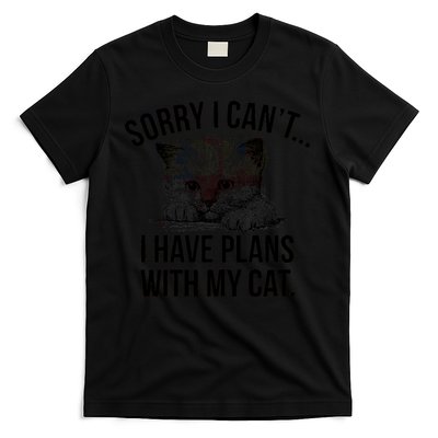 Sorry I Cant I Have Plans With My Cat Funny T-Shirt