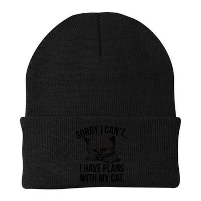 Sorry I Cant I Have Plans With My Cat Funny Beanie