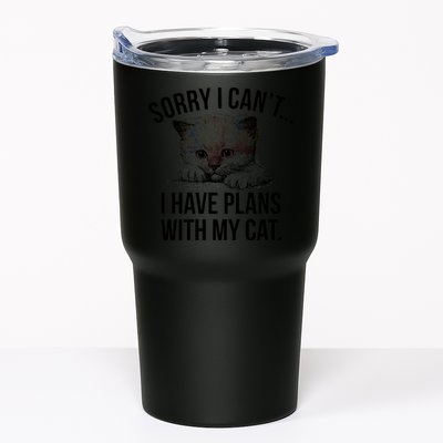 Sorry I Cant I Have Plans With My Cat Funny Tumbler
