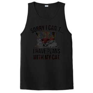 Sorry I Cant I Have Plans With My Cat Funny PosiCharge Competitor Tank