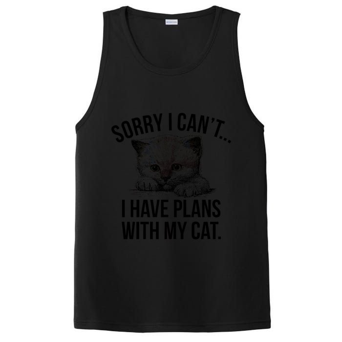 Sorry I Cant I Have Plans With My Cat Funny PosiCharge Competitor Tank