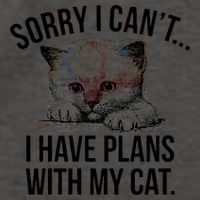 Sorry I Cant I Have Plans With My Cat Funny Vector Backpack