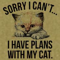 Sorry I Cant I Have Plans With My Cat Funny Garment-Dyed Women's Muscle Tee