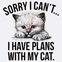 Sorry I Cant I Have Plans With My Cat Funny Garment-Dyed Sweatshirt