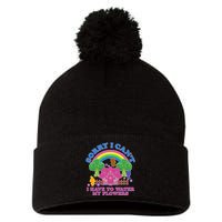 Sorry I Can't I Have To Water My Flowers Pom Pom 12in Knit Beanie