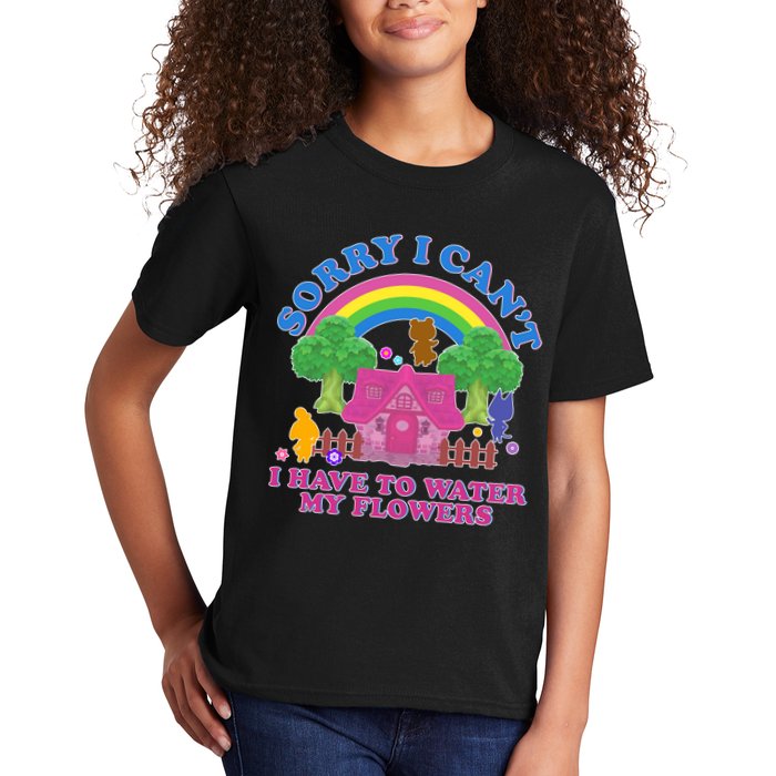 Sorry I Can't I Have To Water My Flowers Kids T-Shirt