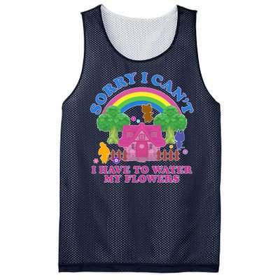 Sorry I Can't I Have To Water My Flowers Mesh Reversible Basketball Jersey Tank