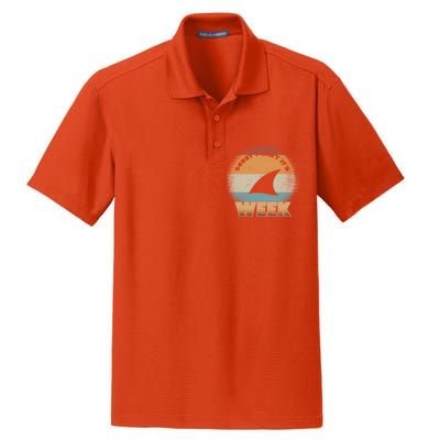 Sorry I Can't It's Shark Week Dry Zone Grid Polo