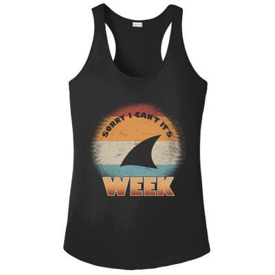Sorry I Can't It's Shark Week Ladies PosiCharge Competitor Racerback Tank