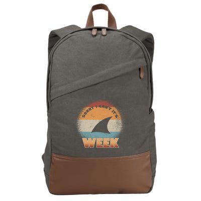 Sorry I Can't It's Shark Week Cotton Canvas Backpack