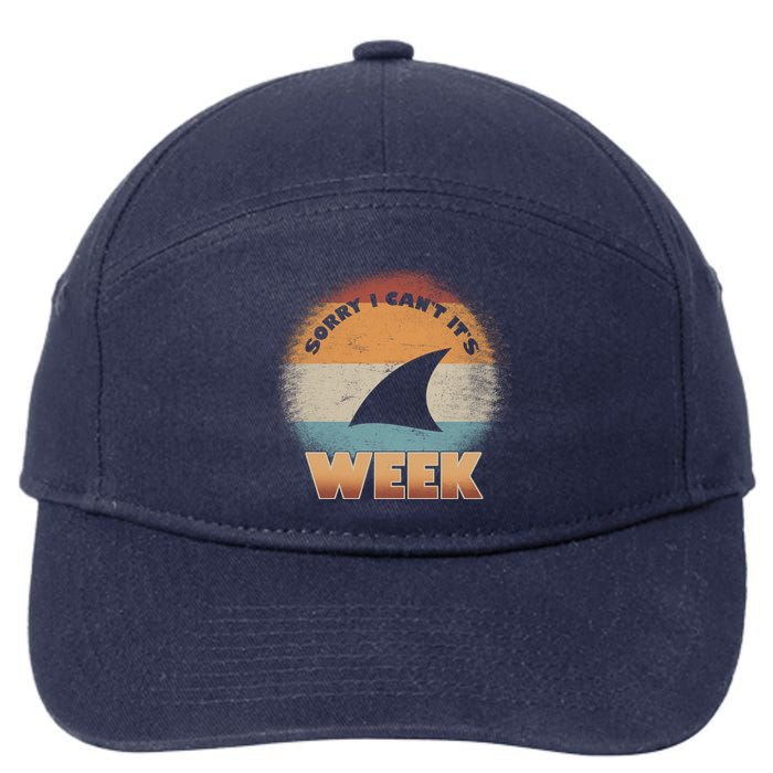 Sorry I Can't It's Shark Week 7-Panel Snapback Hat