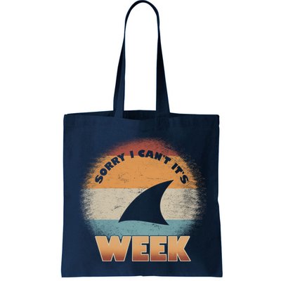 Sorry I Can't It's Shark Week Bag