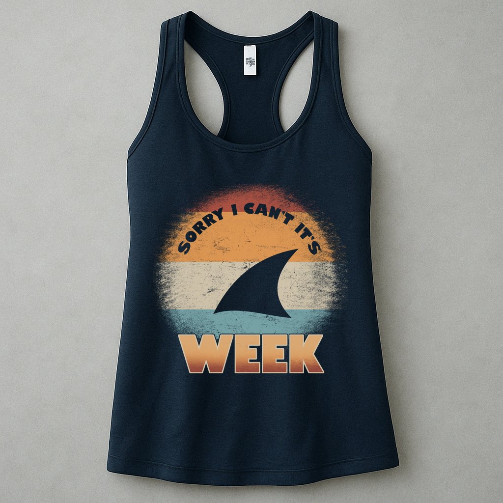 Sorry I Can't It's Shark Week Womens Tank Top
