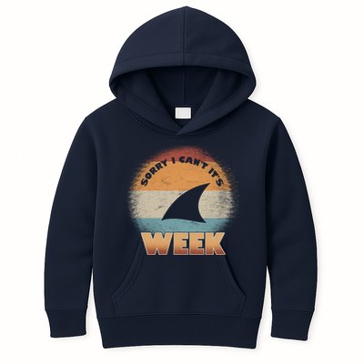 Sorry I Can't It's Shark Week Kids Hoodie