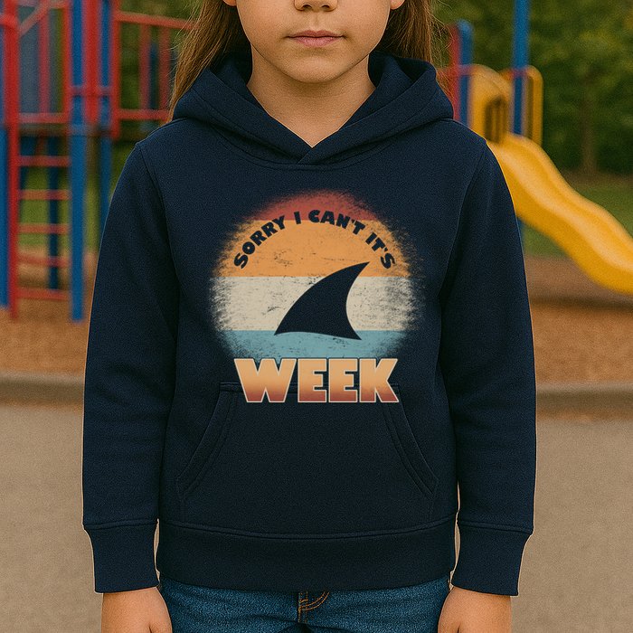 Sorry I Can't It's Shark Week Kids Hoodie