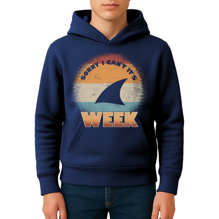 Sorry I Can't It's Shark Week Kids Hoodie