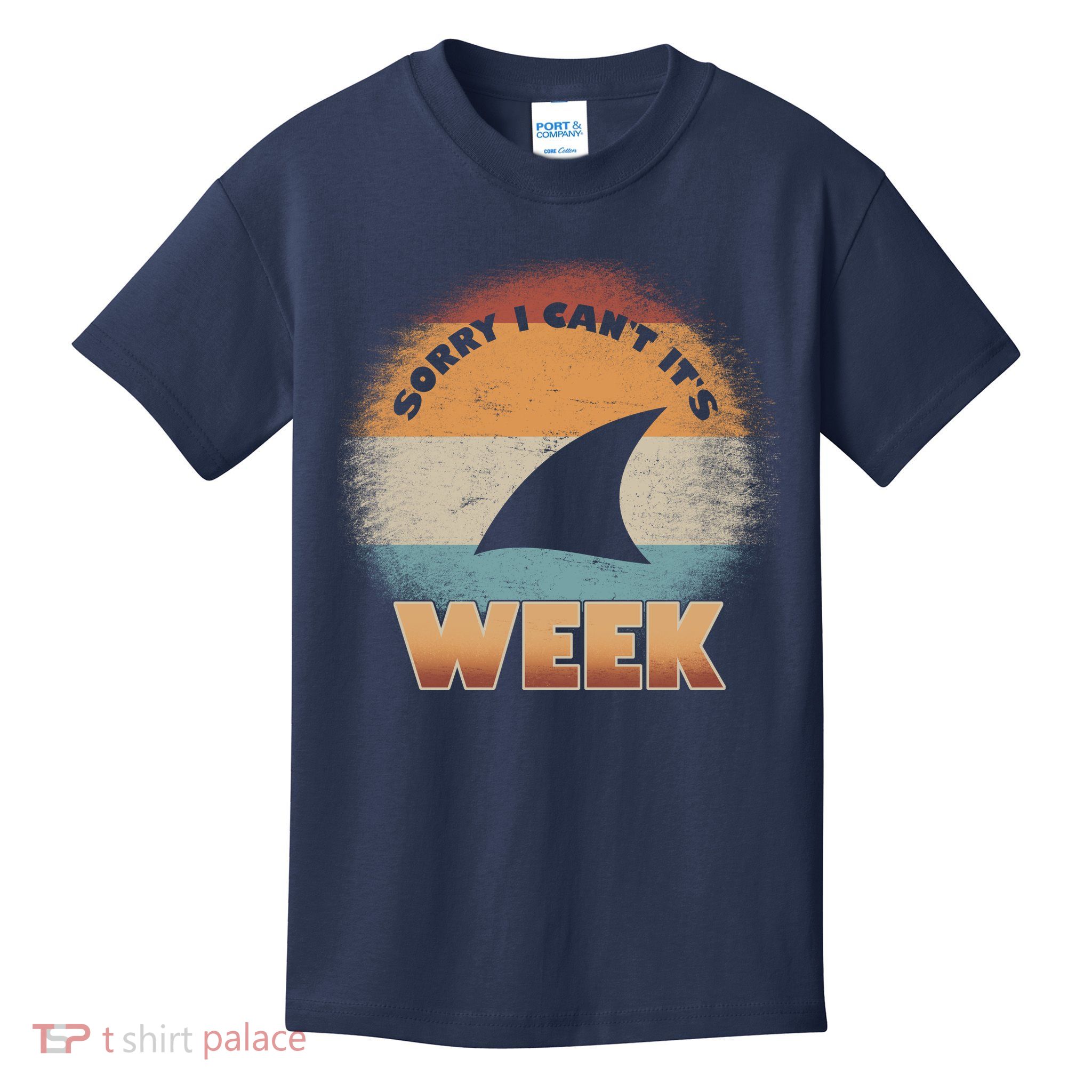 Sorry I Can't It's Shark Week Kids T-Shirt