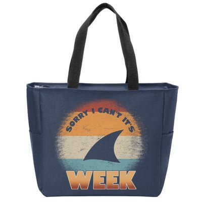 Sorry I Can't It's Shark Week Zip Tote Bag