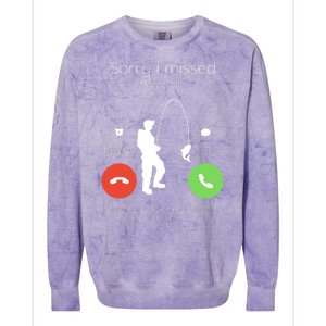 Sorry I Missed Your Call I Was On My Other Line Fishing Joke Colorblast Crewneck Sweatshirt