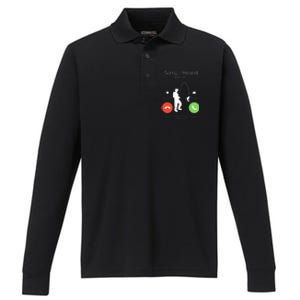 Sorry I Missed Your Call I Was On My Other Line Fishing Joke Performance Long Sleeve Polo