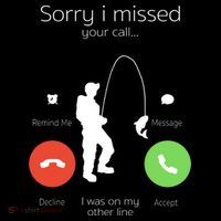 Sorry I Missed Your Call I Was On My Other Line Fishing Joke V-Neck T-Shirt