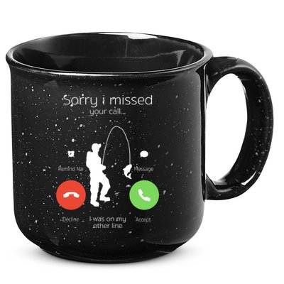 Sorry I Missed Your Call I Was On My Other Line Fishing Joke 15oz Campfire Ceramic Mug