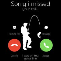Sorry I Missed Your Call I Was On My Other Line Fishing Joke Baby Bodysuit