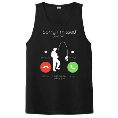 Sorry I Missed Your Call I Was On My Other Line Fishing Joke PosiCharge Competitor Tank