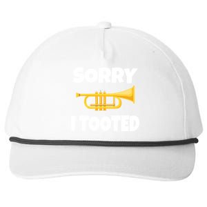 Sorry I Tooted Trumpet Snapback Five-Panel Rope Hat