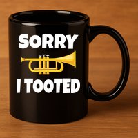Sorry I Tooted Trumpet 11oz C Handle Ceramic Mug