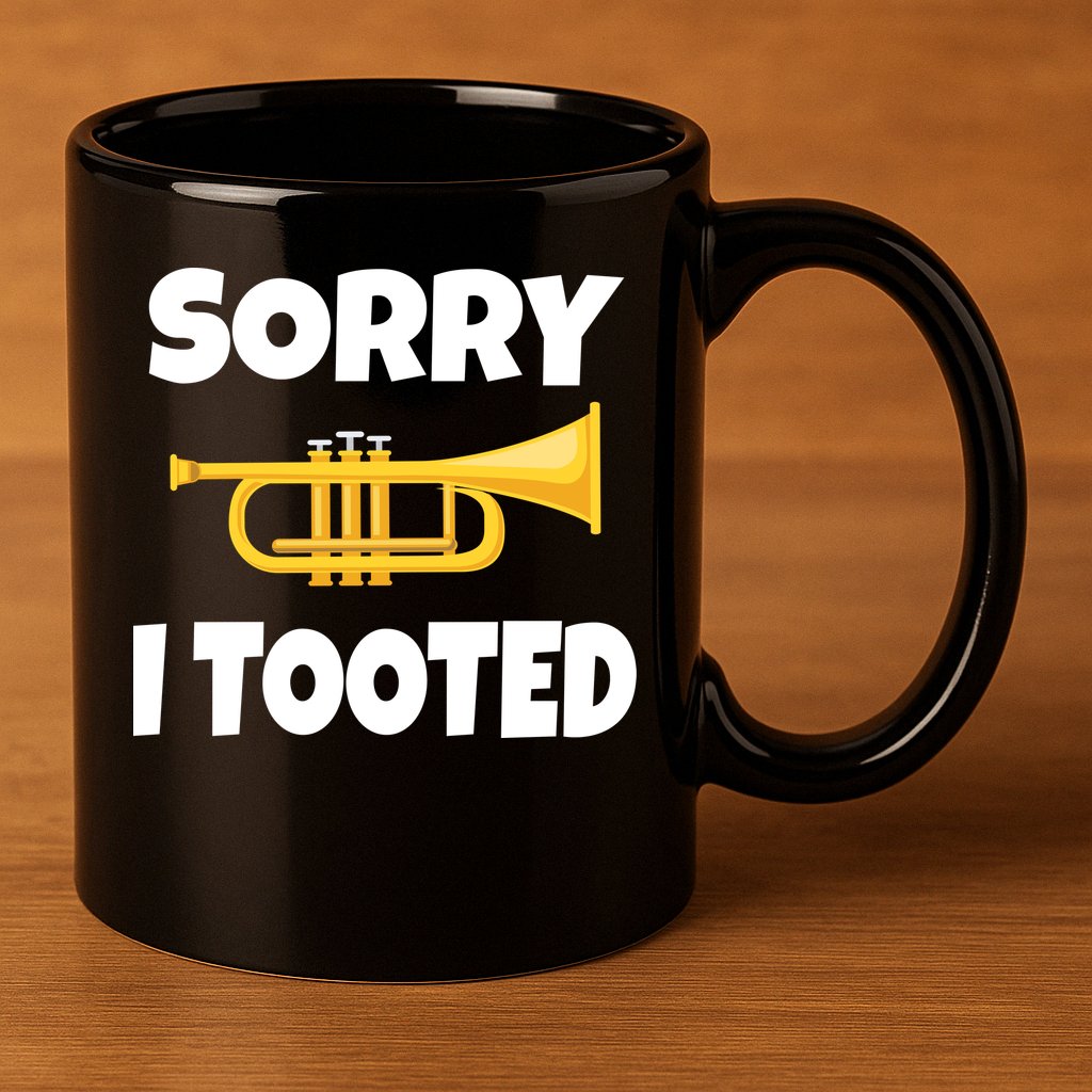 Sorry I Tooted Trumpet 11oz C Handle Ceramic Mug