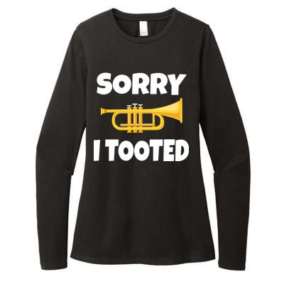 Sorry I Tooted Trumpet Womens CVC Long Sleeve Shirt