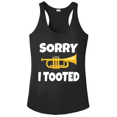 Sorry I Tooted Trumpet Ladies PosiCharge Competitor Racerback Tank