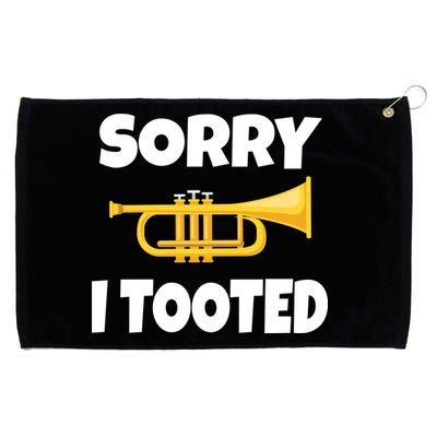 Sorry I Tooted Trumpet Grommeted Golf Towel