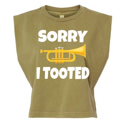 Sorry I Tooted Trumpet Garment-Dyed Women's Muscle Tee