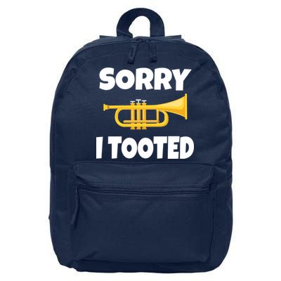 Sorry I Tooted Trumpet 16 in Basic Backpack