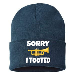 Sorry I Tooted Trumpet Sustainable Knit Beanie