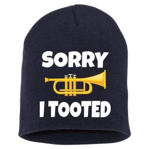 Sorry I Tooted Trumpet Short Acrylic Beanie