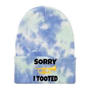 Sorry I Tooted Trumpet Tie Dye 12in Knit Beanie