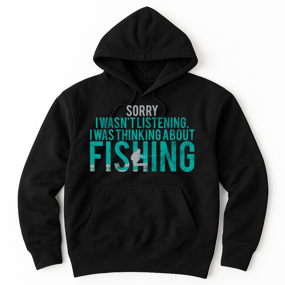 Sorry I Was Thinking About Fishing Hoodie
