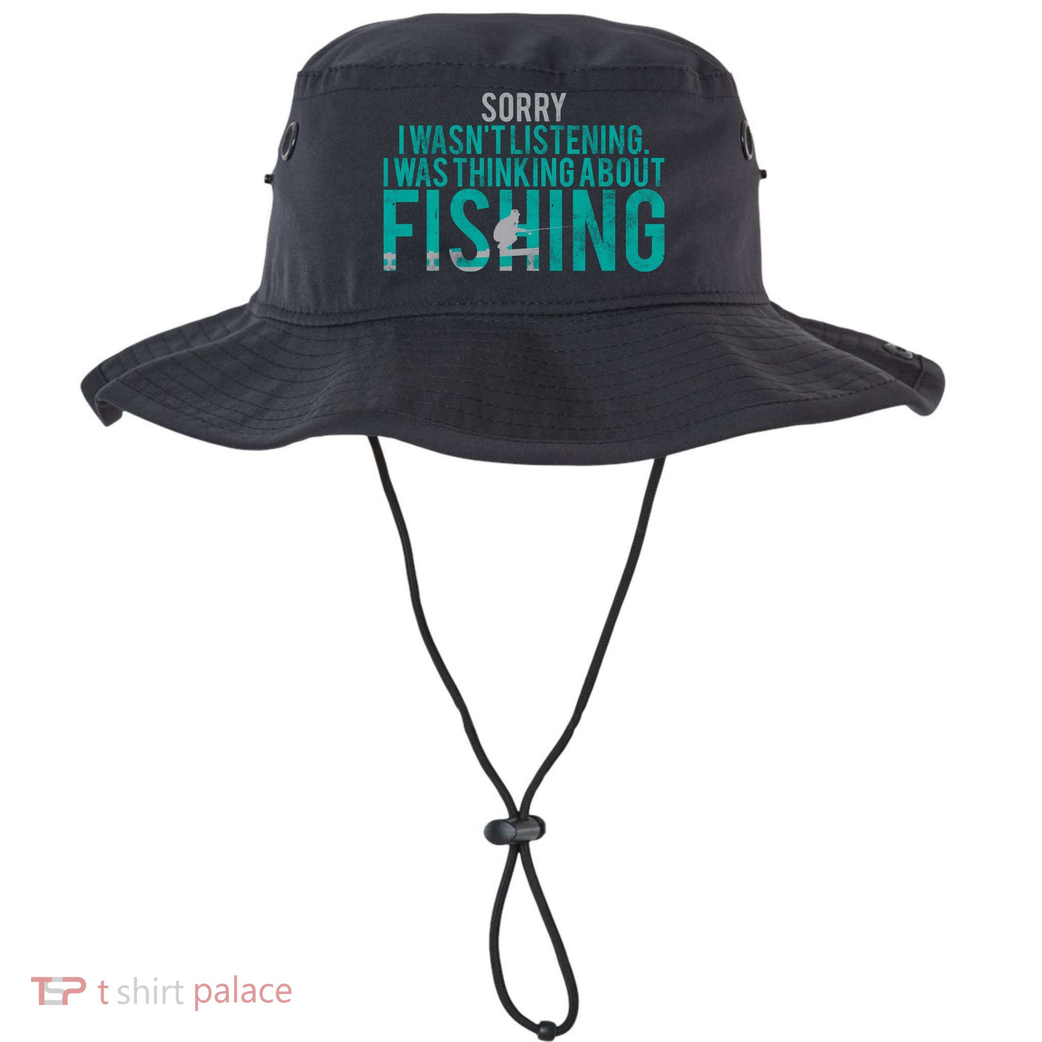 Sorry I Was Thinking About Fishing Bucket Hat
