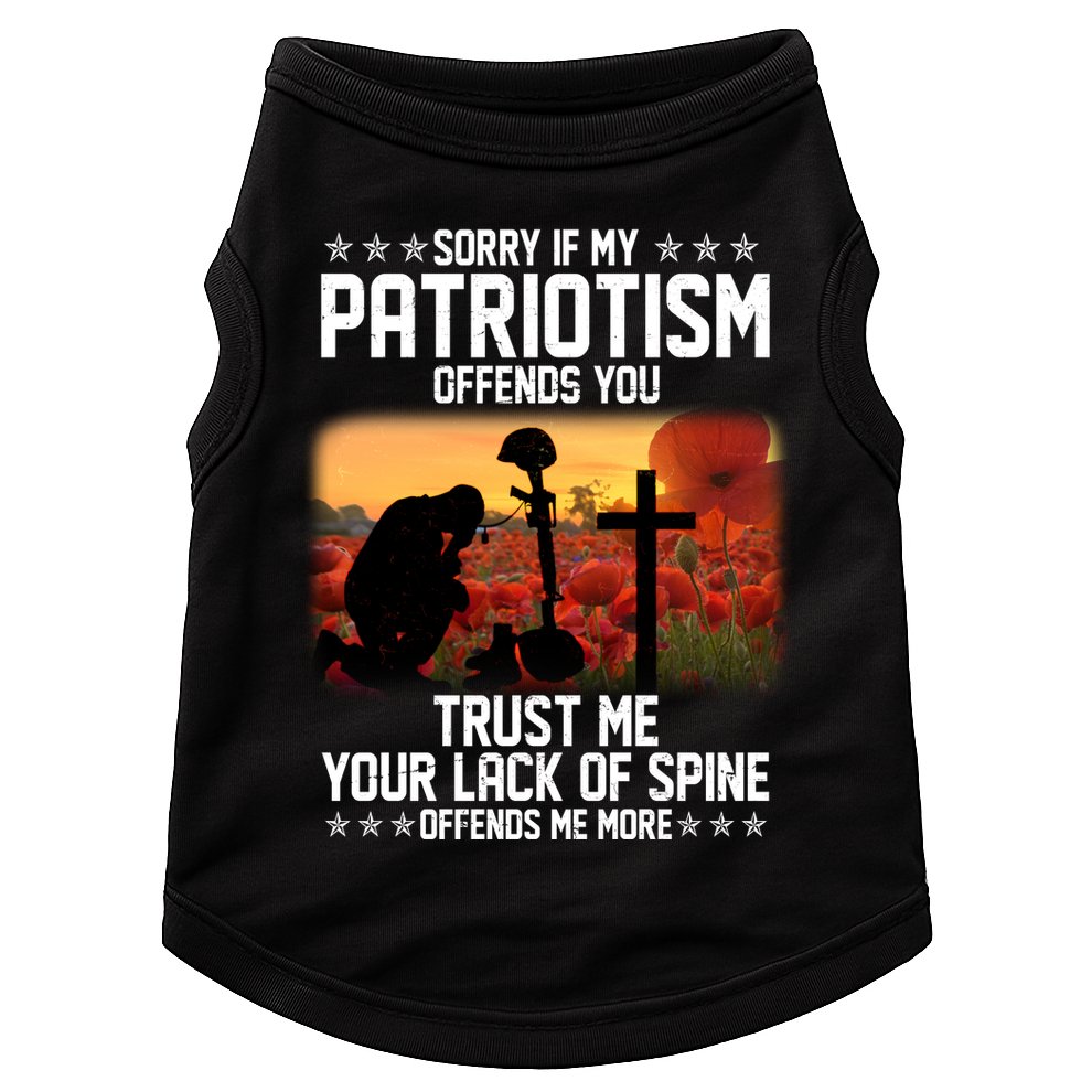 Sorry If My Patriotism Offends You Doggie Tank