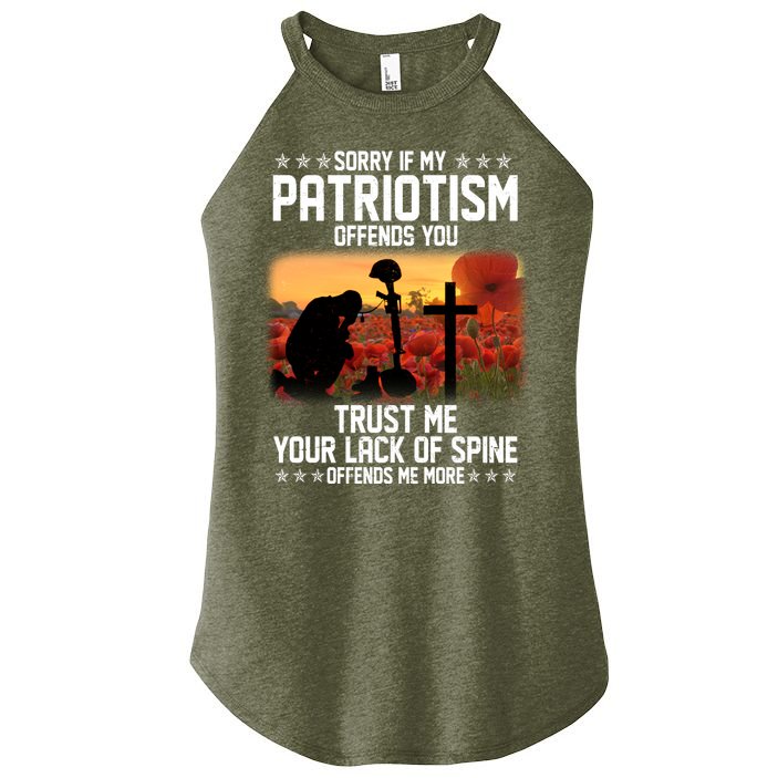 Sorry If My Patriotism Offends You Women's Perfect Tri Rocker Tank